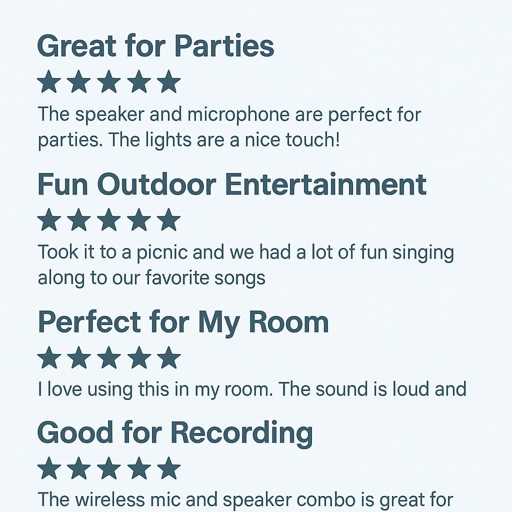 GadgetsNest™ Portable Karaoke System – Wireless Mic + LED Party Speaker