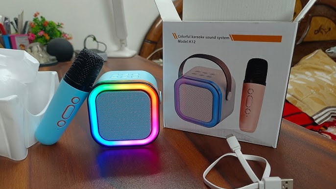 GadgetsNest™ Portable Karaoke System – Wireless Mic + LED Party Speaker